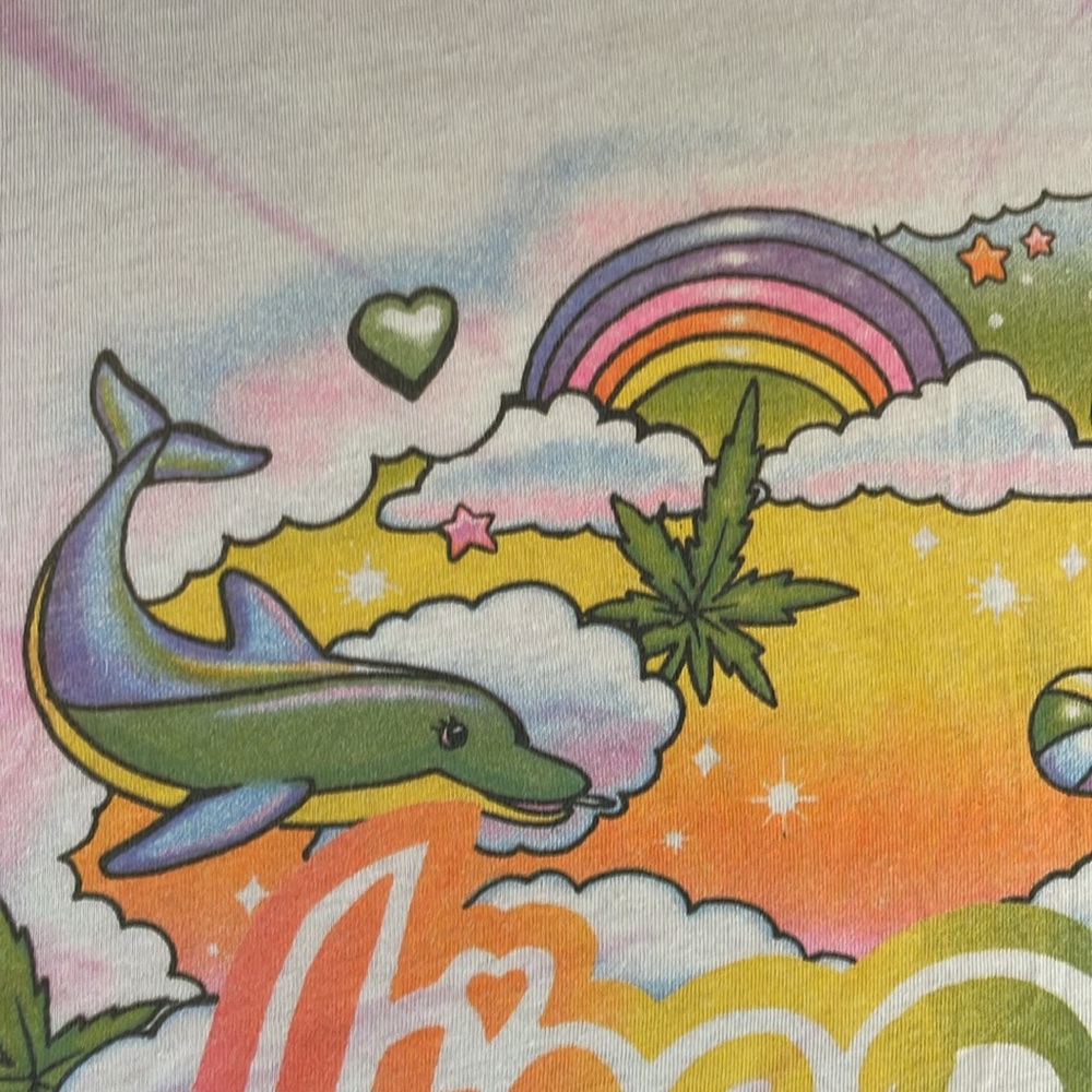 FOR SALE UNIF “It’s So Dank” T - Lisa Frank Weed / Cannabis Parody - HTF Archive - Picture 10 of 17
